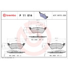 BREMBO Bremsklötze HA | CHRYSLER Voy/JEEP Cherokee 95 | P 11 014