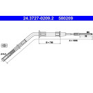 ATE Handbremsseil Seilzug Festellbremse 24.3727-0209.2