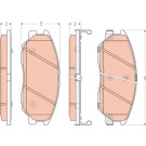 Bremsklötze VA | SSANGYONG Rodius 05 | GDB3412