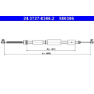 ATE Handbremsseil Seilzug Festellbremse 24.3727-0306.2
