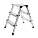 20922L SW-Stahl Stufenleiter Alu, 3-stufig