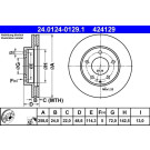 Bremsscheibe Mazda S. 626/Mx-6/Premacy/Xedos 1.8-2.5 92-05 | 24.0124-0129.1