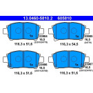 Bremsbelagsatz Toyota P. Corolla/Iq/Prius/Yaris 1.0-1.6 Vvti 99 | 13.0460-5810.2