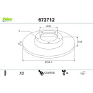 VALEO Bremsscheibe 672712 VALEO Bremsscheibe 672712