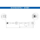 Bremsschlauch | 24.5104-0378.3 Bremsschlauch | 24.5104-0378.3