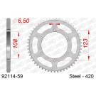 AFAM Kettenrad STAHL 59 Zähne | für 420 | 92114-59 AFAM Kettenrad STAHL 59 Zähne | für 420 | 92114-59