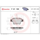 BREMBO Bremsklötze HA | PEUGEOT 207 06-15 | P 61 100