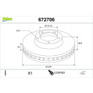 VALEO Bremsscheibe | 672706
