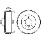 Bremstrommel | MERCEDES W460,W461,W463,T1 79 | 0 986 477 038