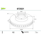 VALEO Bremsscheibe 672521