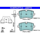 Bremsbelagsatz Audi T. A8 2.0-6.3 Quattro 09- Keramik | 13.0470-2773.2