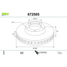 VALEO Bremsscheibe | 672505