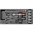 YT-5541 Knarrenkasten 1/4 3,5-14Mm 25-Tlg. In Schubladeneinlage