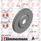 ZIMMERMANN Bremsscheibe 400.3669.75 Formula Z