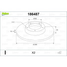 VALEO Bremsscheibe 186487 VALEO Bremsscheibe 186487