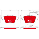 Bremsbelagsatz Vw P. Touareg 3.6-6.0 02-10 Dtec Cotec | GDB1651DTE