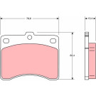 TRW Bremsbeläge GDB736