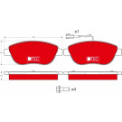 Bremsbelagsatz Fiat P. Bravo/Idea/Multipla/Stilo 99- Dtec Cotec | GDB1483DTE