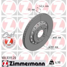 ZIMMERMANN Bremsscheibe | 100.3311.20