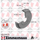 ZIMMERMANN Bremstrommel | 600.1968.20