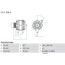 Lichtmaschine | CHEVROLET,OPEL | 0 986 042 750