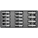 YT-5539 Steckschlüssel Lang 14-Tlg. 1/2 8-21mm In Schubladeneinlage