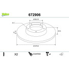VALEO Bremsscheibe | 672906