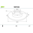 VALEO Bremsscheibe 197310 VALEO Bremsscheibe 197310