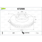 VALEO Bremsscheibe | 672500