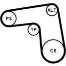 CONTINENTAL CTAM Keilrippenriemensatz 7PK1076K1 CONTINENTAL CTAM Keilrippenriemensatz 7PK1076K1