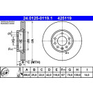 Bremsscheibe Opel P. Speedster/Vectra 1.6-2.6 95 | 24.0125-0119.1