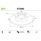 VALEO Bremsscheibe | 672990