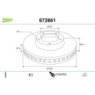 VALEO Bremsscheibe 672661 VALEO Bremsscheibe 672661