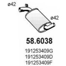 Mittelschalldämpfer | SEAT Toledo,VW 91 | 58.6038