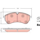 Bremsklötze HA | MAN TGE VW Crafter 16 | GDB2362