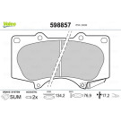 VALEO Bremsbeläge 598857