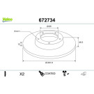 VALEO Bremsscheibe | 672631