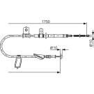 Handbremsseil re | SUBARU Legacy, Legacy | 1987482351