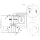 FEBI BILSTEIN Luftfeder | 35694