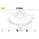 VALEO Bremsscheibe | 672966