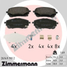 ZIMMERMANN Bremsbelagsatz, Scheibenbremse | 26149.190.2