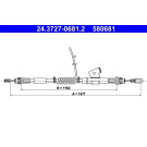 ATE Handbremsseil Seilzug Festellbremse 24.3727-0681.2