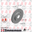 ZIMMERMANN Bremsscheibe | 540.5300.20