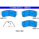 Bremsbelagsatz Mazda S. 6 1,8-2,5 07-13 | 13.0460-5610.2