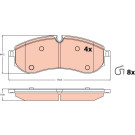 Bremsklötze HA | MAN TGE VW Crafter 16 | GDB2382