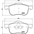 BREMBO Bremsklötze VA | VOLVO S60, S80, V70 98-10 | P 86 016