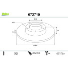 VALEO Bremsscheibe | 672710