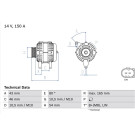 Lichtmaschine | FORD,VOLVO | 0 986 081 190
