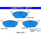 Bremsbelagsatz Vw P. A3/Bora/Golf 4/Polo/Octavia/Fabia/Ibiza Mit Sensor | 13.0460-7117.2