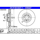 Bremsscheibe Citroen P. C5/C6 2.0-3.0Hdi 09 | 24.0130-0227.1